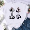 Cartoon Disney Spoof Villains Princess Print Blouse Women 90S Tshirt Summer Harajuku White Ladies T Shirts Female Y2k Tops Gift