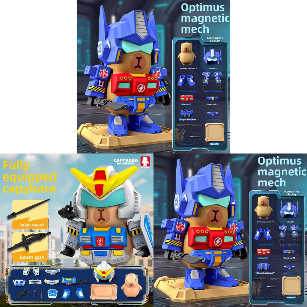 Capybara Magnetic Assembly Toy With Collectible Robot Model For Kids And Fans