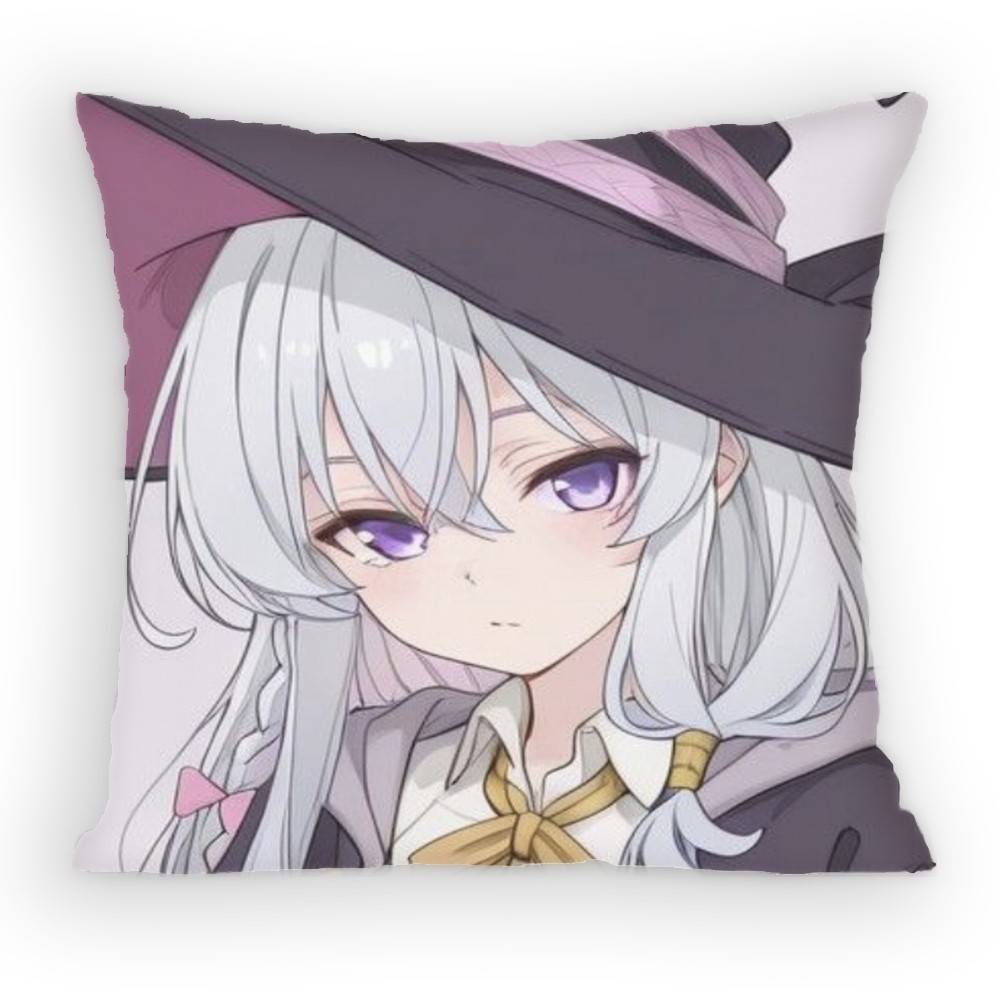 Wandering Witch The Journey Of Elaina Anime Girl Pillow Case Sofa Living Room Bedroom Headboard Cushion Square Cushion Nap Time