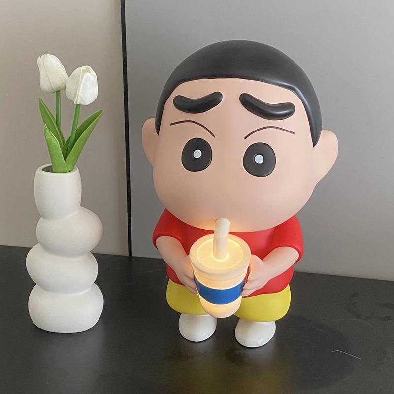 Crayon-Shin Chan Desk Night Light Desktop Ornament Cute Crayon-Shin Chan Reading Light Funny Gifts Cartoon Lamp Decoration