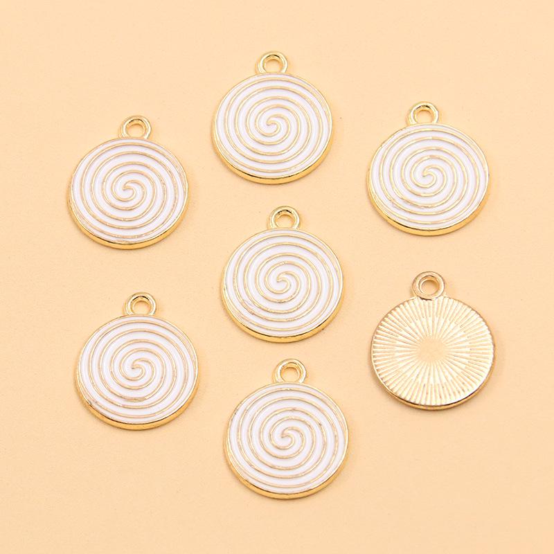 KC Gold Christmas Festival Lollipop Pendant Charms: 3 Styles Colorful DIY Jewelry Accessories