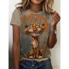 Damesmode T-shirts met korte mouwen 3D Luipaardprint Dierlijke T-shirts Zomer Dames Casual Sneldrogende Pullovers Streetwear Tops