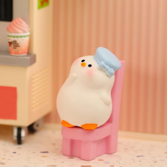 Mini Goose Figurine Tiny Miniature White Goose Small Cute Resin Animal Statue for DIY Crafts Lawn Yard Decor Dollhouse