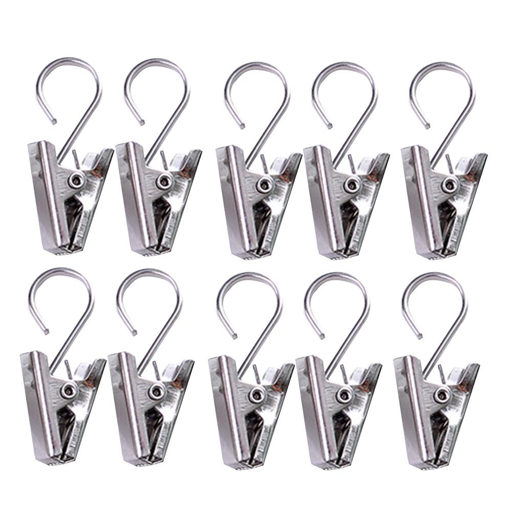 Superhard Thickened Strong Stainless Steel Curtain Clips Hooks Open Curtain Clips Metal Sawtooth Clips(10 Clips InPack) belgium