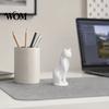 Anniversary Gift Cat Figurine Figurine, 3D Printed Small Sculpture, Collectible Animal Desktop Elegant Sitting Figure Ornament for Home Shelf