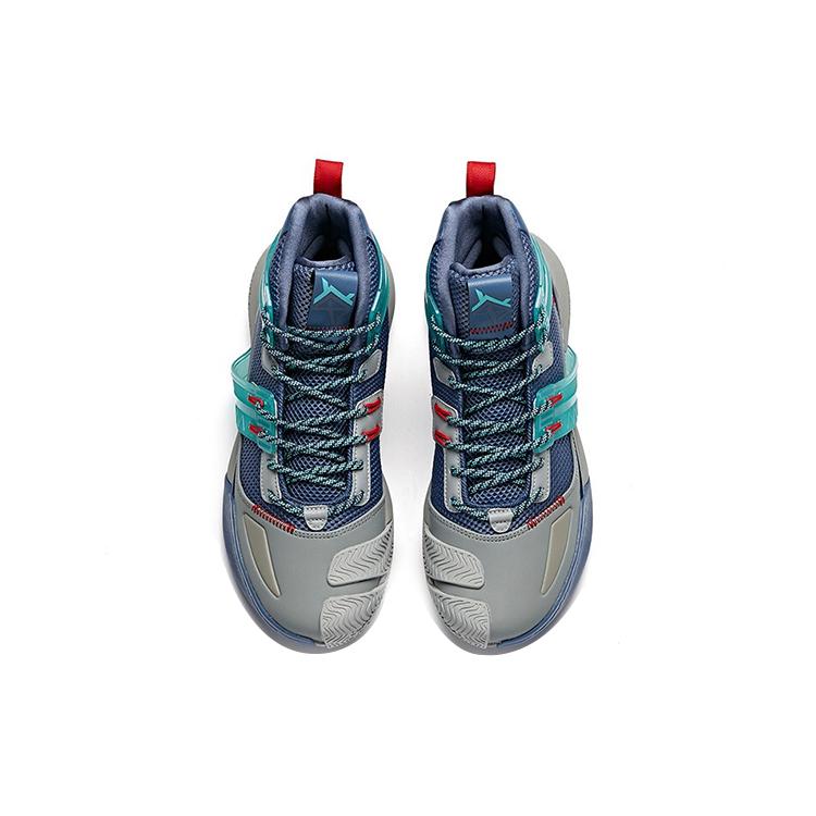 Anta Scarpe da Basket High Top Performance Crazy 4 Uomo Blu Grigio 112041605-7