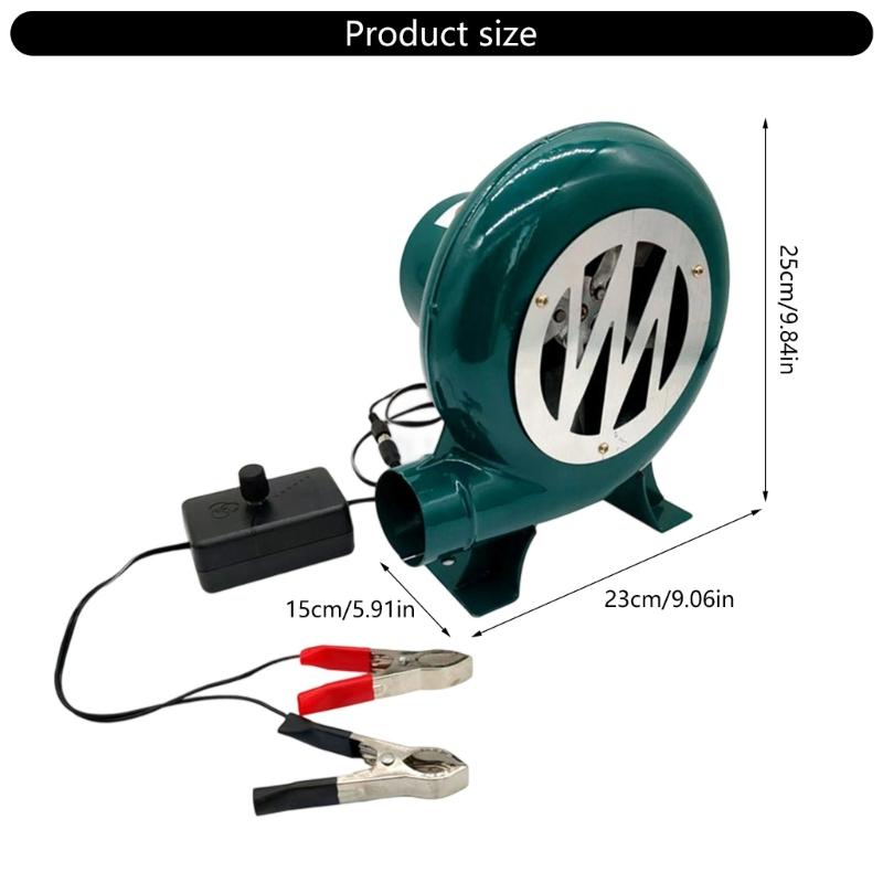 Efficient 12V Adjustable Outdoor Blower Fan Portable Barbecue Grill Aid Grill Fire Accelerators With Overload Protection