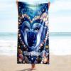 1PC Custom Name Ocean Love Heart Dance Beach Towel Highly Absorbent And Sand-Resistant Towel for Swimming, Pool, Yoga, And Travel Lightweight