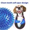 Polka Dot Squeaky Tooth Cleaning Ball Pet Dog Toys for Puppy Cat Training Teeth Chewing Toy Thorn Balls Pet Accessories