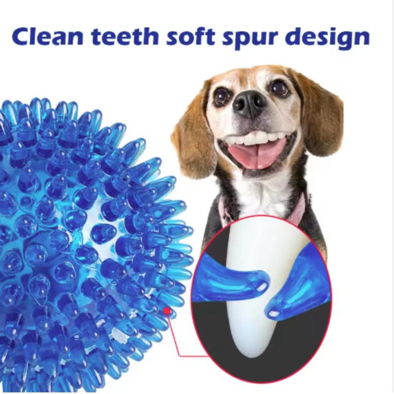 Polka Dot Squeaky Tooth Cleaning Ball Pet Dog Toys for Puppy Cat Training Teeth Chewing Toy Thorn Balls Pet Accessories