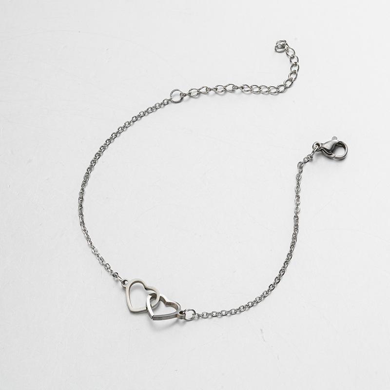 Stainless Steel Mini Heart Bracelet: Versatile Korean-Inspired Women's Fashion