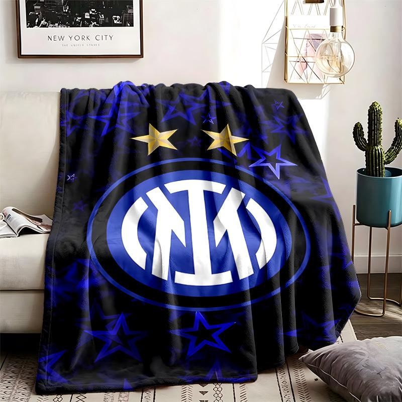 FC Internazionale Milano Thema Personalisierte Outdoor Flanelldecken Weich Und Geeignet Für Alle Jahreszeiten Perfekt Für Sofas Betten Und Camping