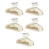 Short-Neck Clothes Hangers, 30 Pack with Soft Covering and Contoured Shoulders for Space-Efficient Closet Storage