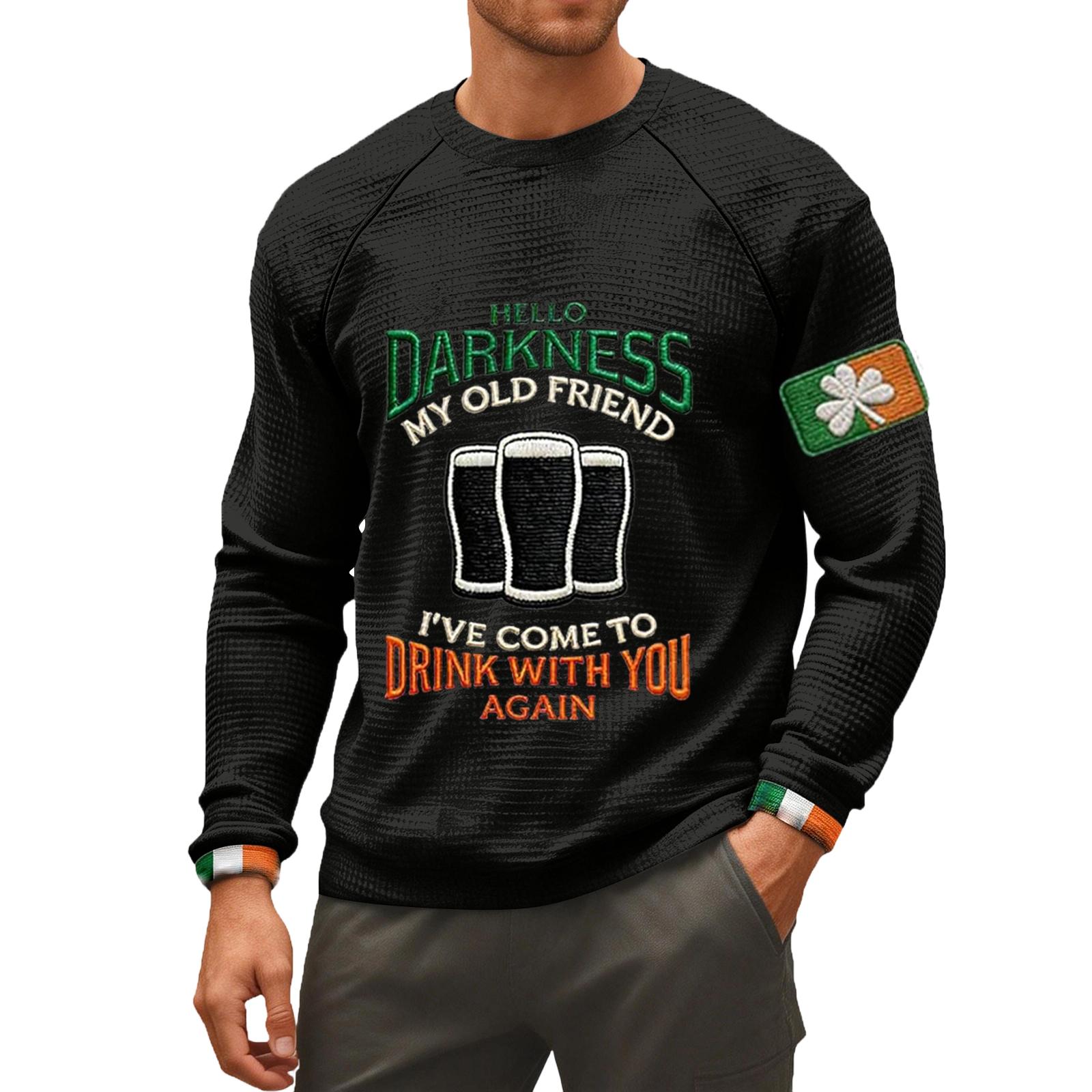 Men s Darkness My Old Friend T-Shirt Irish Beer Shirt Ireland Tee L чёрный