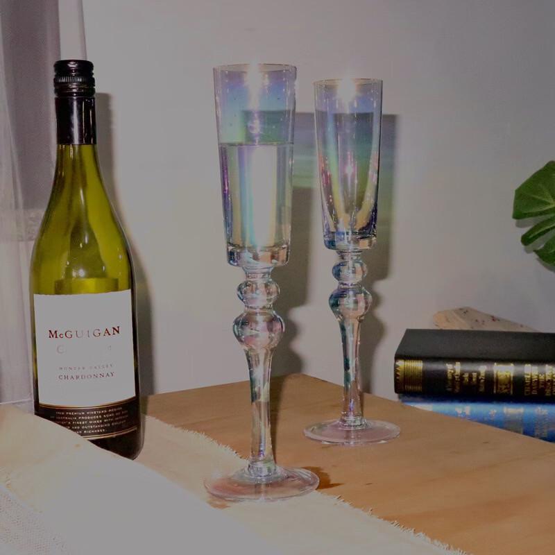 LISM Iridescent Rainbow Champagne Flute