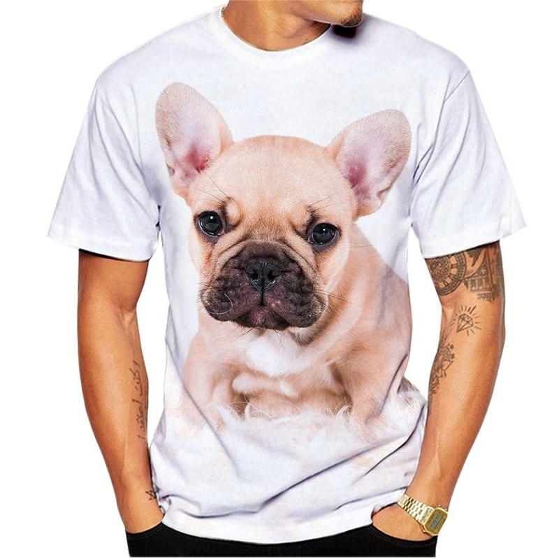 Animal French Bulldog 3D Print T-Shirt Men Women Funny Tshirt Y2k Summer Oversized Kids T Shirt Round Neck Short Sleeve Tops