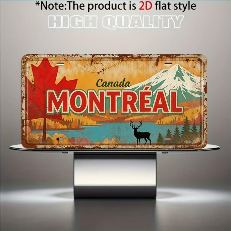 

D Plane Only Decorative Items Available pc Vintage MONTREALMetal Decorative Plaque And Ornament Rustic Style Wall Decor 15x30cm(5.9x7.8inch)