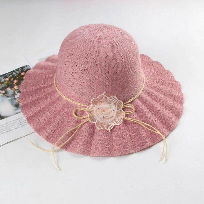 Women's Raffia Straw Sun Hat - Large Brim for Middle-Aged & Elderly