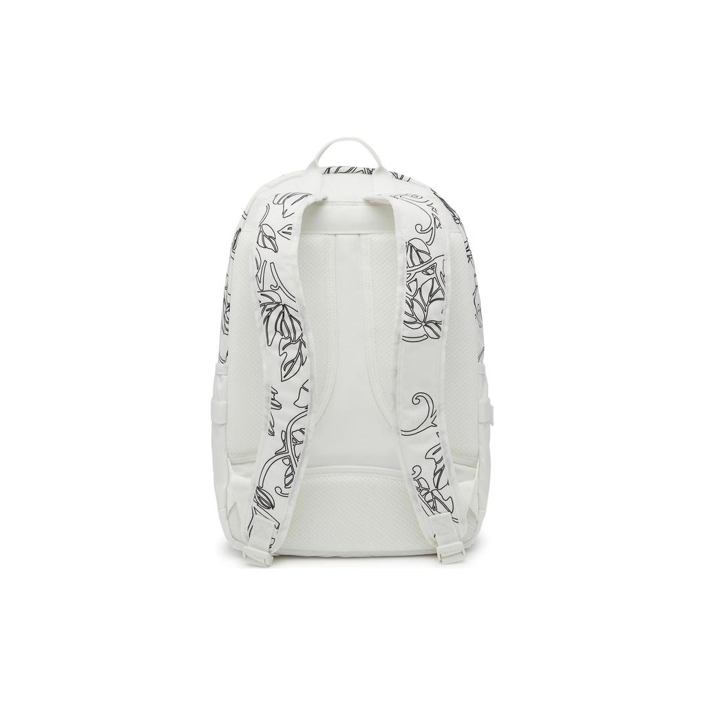 Li Ning Sports Life Collection Polyester Sports Backpack Regular Unisex White All Over Print ABSU099-4