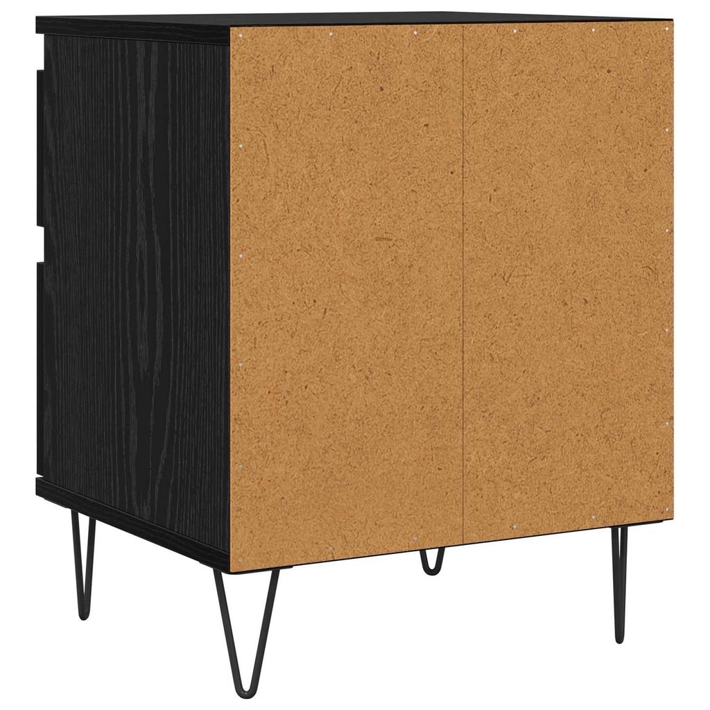 Bedside Cabinet Black Oak Effect 40 x 35 x 50 cm Particleboard