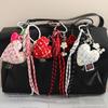 Fashion Ins Fabric Girl Love Bow Woven Rope High-end Bag Hanging Pendant Wind Bag Pendant