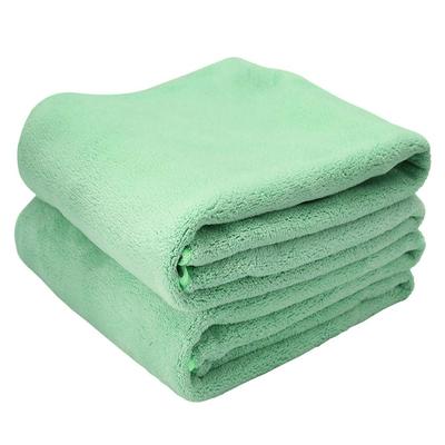 Imaa Mini Bath Towels, Microfiber, Micro Double Soft, Absorbent, Quick-Drying, Green, 2-Piece Set