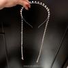 Luxury Crystal Wide Edge Hairband Women Hair Accessories Baroque Full Diamond Chain Hair Hoop Make up Rhinestone Headbands
