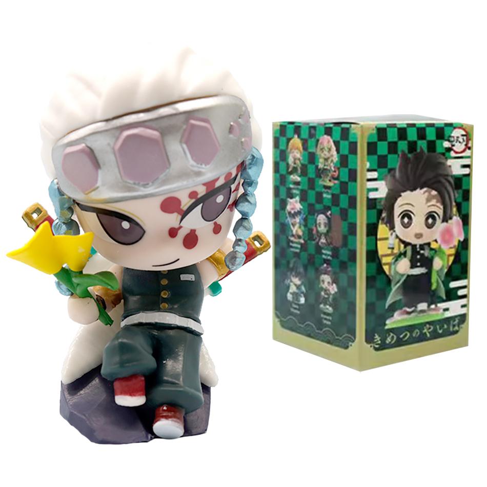Anime Demon Slayer 6Pcs/Set Small Figure Boxed Character Multiple Combination Sets Cute Anime Toy Gift Collection Decoration PVC