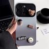 Matte Silicone Phone Case IPhone 15 14 13 Pro Max With Gradient Window 3D Bear Design Anti-Slip Shockproof Full Cover