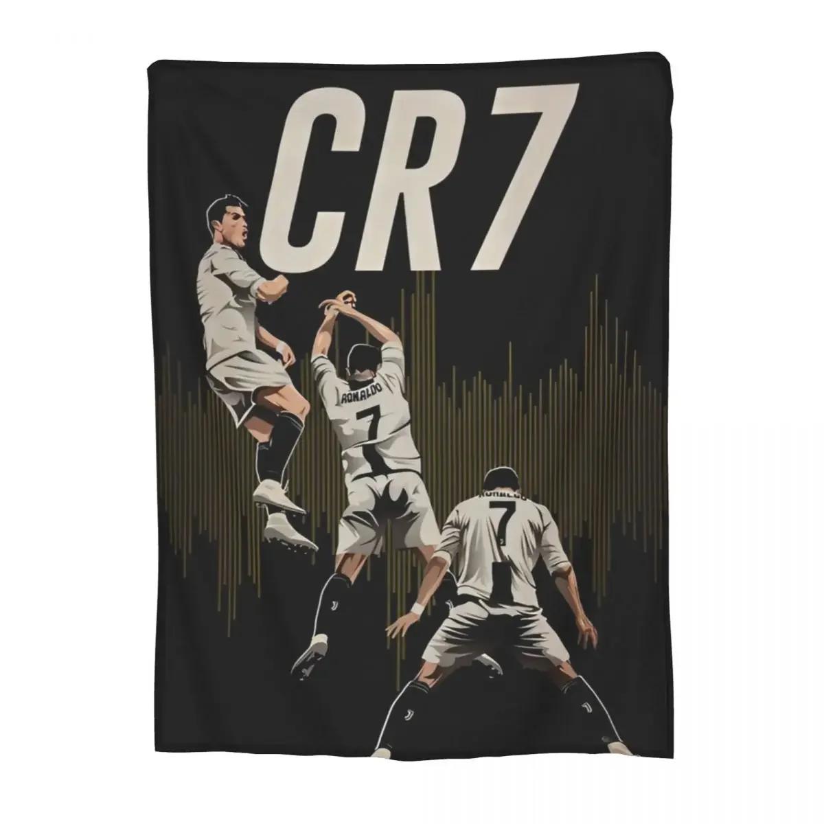 

Cozy Cr7 Football Soccer Cristianos Blanket Merch Home Decorative Cr7 Throw Blankets Lightweight Thin Flannel for Couch 40x50in