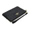 New COACH Corner Zip Calfskin Wallet Wrist Bag Clutch Women's Black CF358-IMBLK