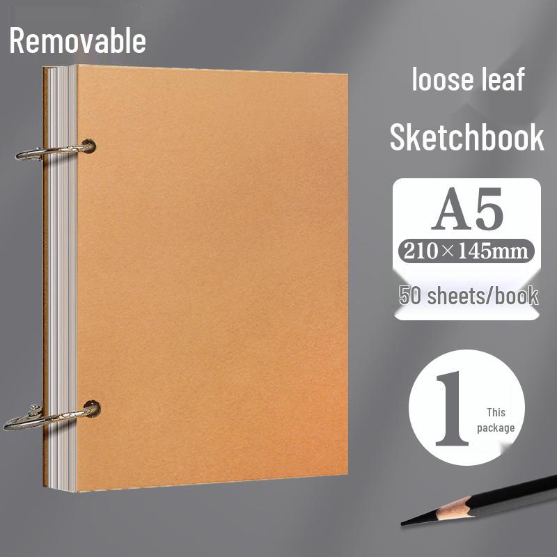 A4 Loose-Leaf Detachable Thickened Sketchbook for Art Students - 8K/32K Portable Drawing Book, Perfect for Kindergarten Use