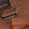 Carbon Steel Pot Lid Rack Rustproof Stable Cutting Board Holder Removable Drip Tray Space Saving Chopping Board Organizer