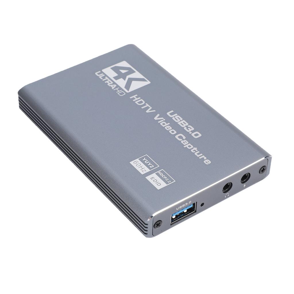 Video Capture Card 4K HD Multimedia Interface USB 3.0 60FPS Game Live Streaming Plug and Play Low Latency Recording for