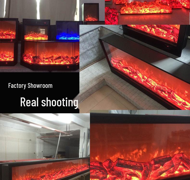 Decorative Flame Electric Fireplace Heater: Built-In Home Simulation