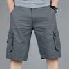 Men's OutdoorLoose Casual Pants Multi-Pocket Solid Color Cargo Shorts