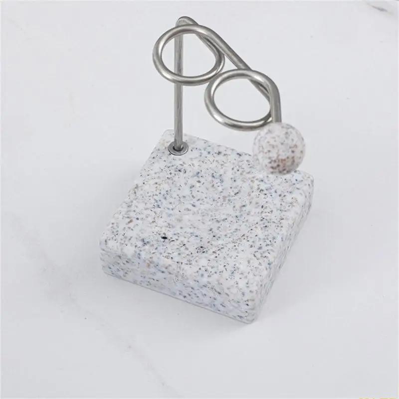 Sleekly Toothbrush Holder Rack With Rustproof Metal And Marble Stability