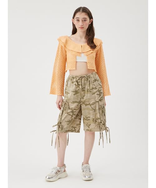 Furfur Ruffle Knit Bolero RWNT251117ORGF