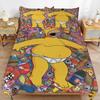Funny Animated Family Bedding Set For Adult Kids, Boys The S-Simpsons Duvet Cover Set,White Bedding Set With Pillowcases 75*50Cm