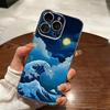 Kanagawa Great Wave-e Phone Case Transparent Silicone Soft For iPhone 17 16 15 14 13 12 11 Mini Pro Max Plus