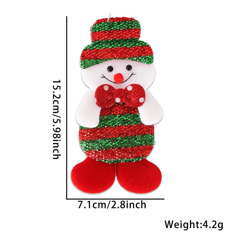 

Тканевые Рождественские Очаровательные Подвесные Украшения Для Детей с изображением Снеговика Санты И Red Green Stripe