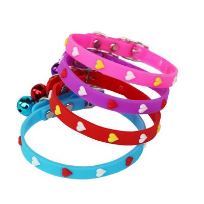 Pet Supplies Silicone Tape Bell Cat J Footprint Collar Small Dog and Cat Multi Patterned Dog Traction Belt