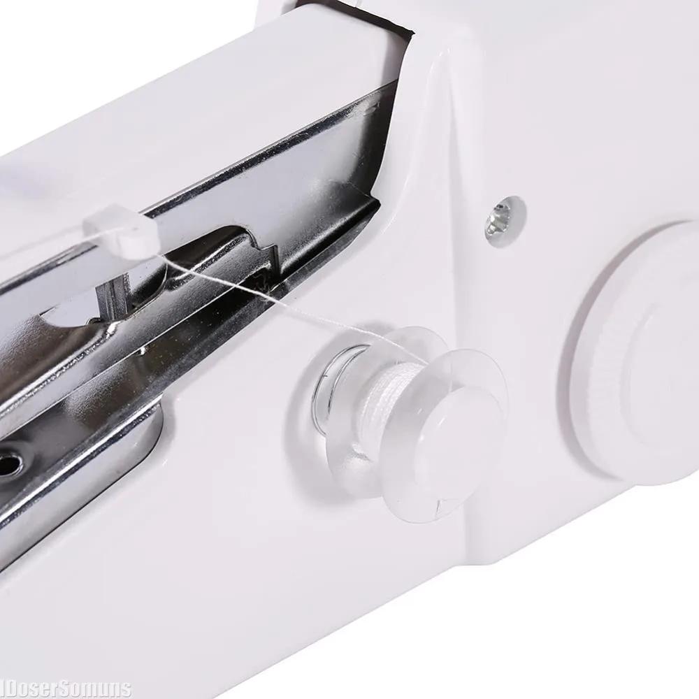 Mini Electric Sewing Machine Handheld Portable Sewing Machine with Bobbin for Needlework Handwork Home Travel Sewing Accessories