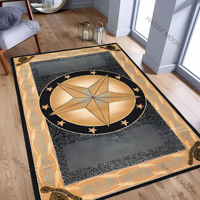 3D Vintage Pentagram Printed Mat Washable Carpet for Room Easy To Clean Rug for Sofa Livingroom Modern Home Decor Wonderful Gift