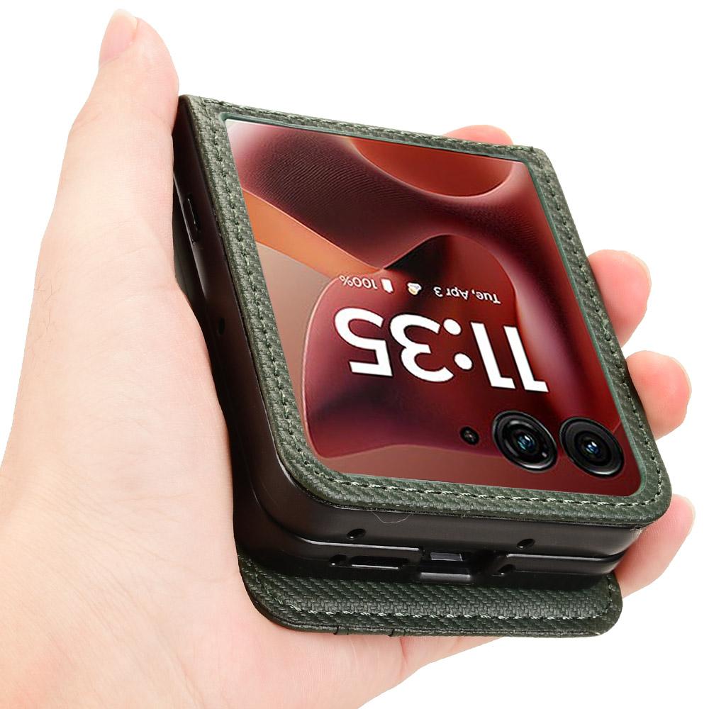 Pro Motorola Razr 60 Ultra 5G Pouzdro PU Kůže + PC Držák na Karty Kryt na Mobilní Telefon