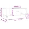 Coffee Table Black 102x50x40 Cm Particleboard