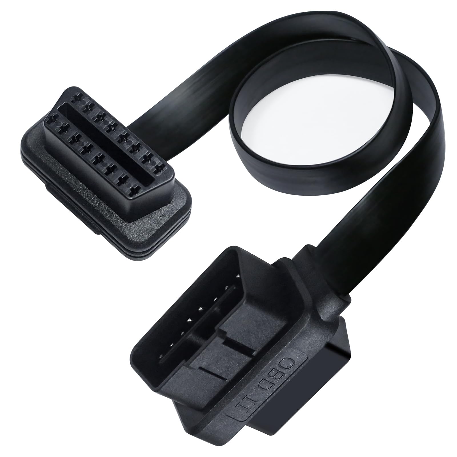 

DCHAV OBD2 ODB II Cable Extension Cable Flat Ultra Thin 16 Pin 16 Core 1m чёрный