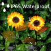4Pack Solar Sunflower Lights Outdoor Flower Garden Stake Lights Waterproof Thanksgiving Decor for Grave Pathway Wedding Party