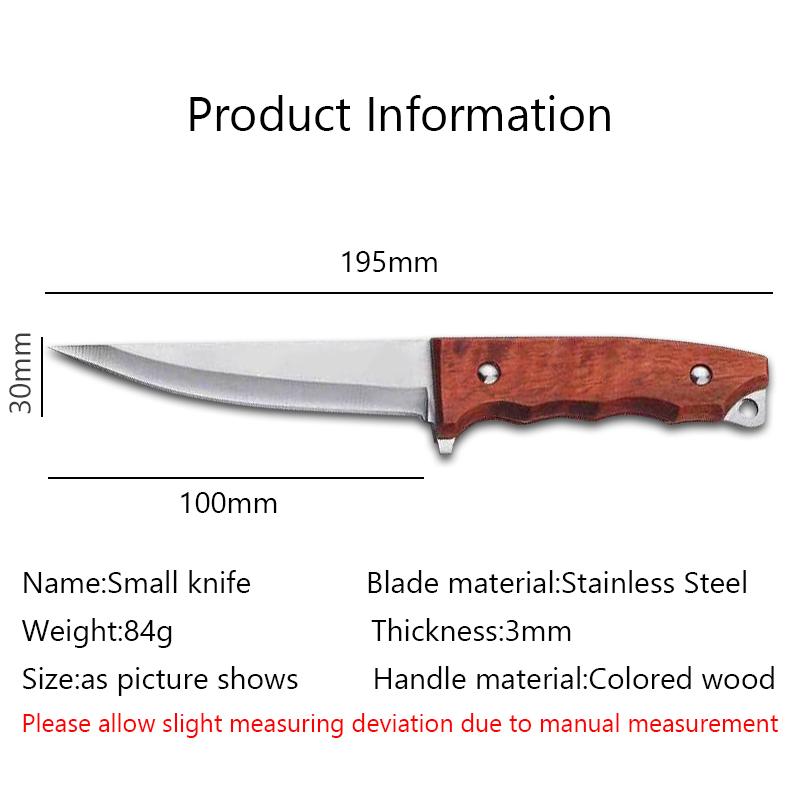 Stainless Steel Knife Wood Handle Outdoor Camping Knives Kitchen Chef Knives Paring Fruit Cooking Cutter
