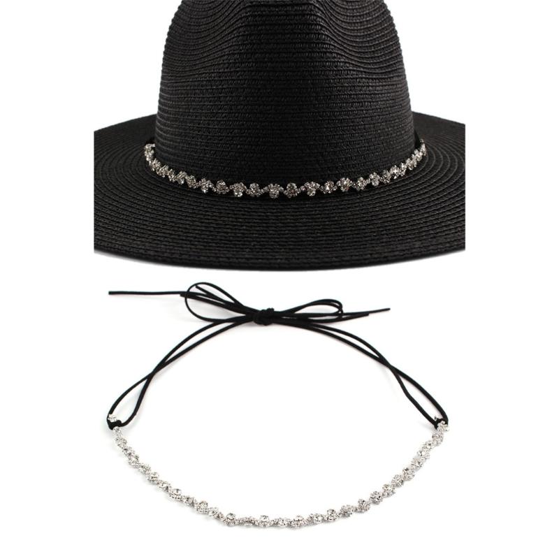 Trucker Hat Decoration Silver Chain Mesh Hat Accessories Rhinestones Chain for Mesh Baseball Hat Accessories